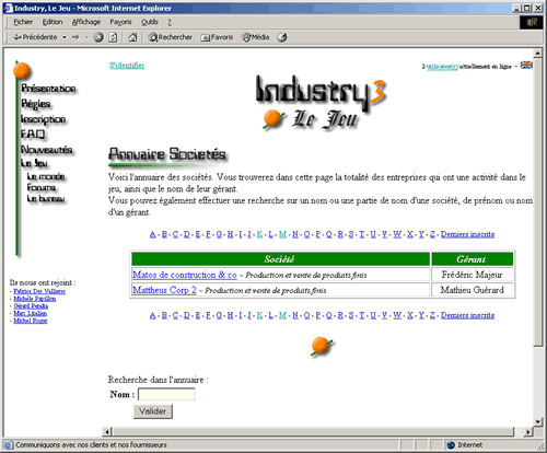 L'annuaire des sociétés